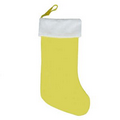 Yellow Christmas Stocking Hang/Decorated Sock/Santa Gift Bag